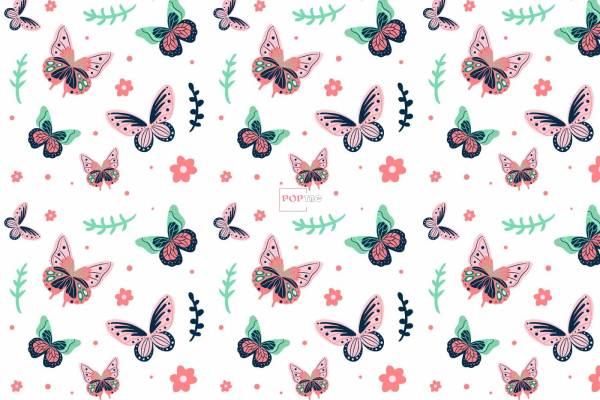 植物花朵蝴蝶印花图案服装纺织数码印花花型素材