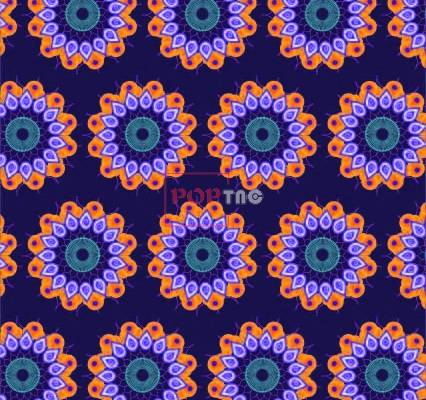 复古曼陀罗花朵印花图案服装纺织数码印花花型素材