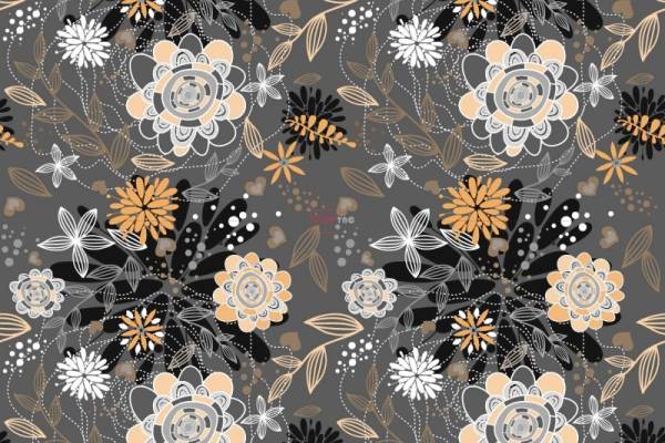 几何线条花纹曼陀罗花朵印花图案服装纺织数码印花花型素材