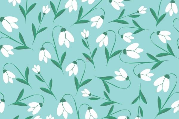 植物小白花印花图案服装纺织数码印花花型素材