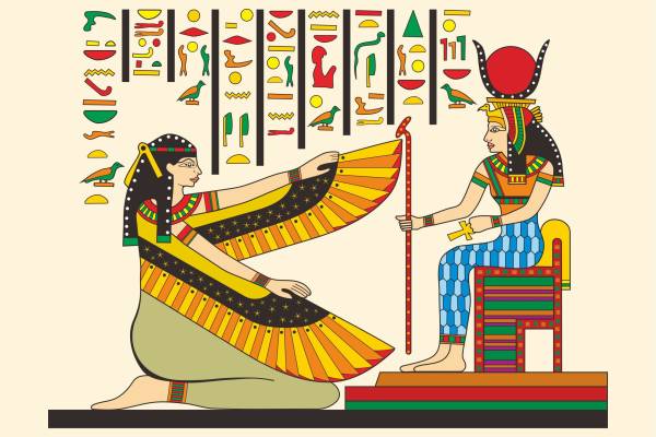 埃及法老印花图案服装裁片T恤卫衣烫图印花花型素材