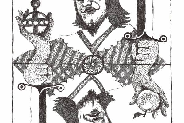 几何图案扑克印花服装裁片T恤卫衣烫图印花花型素材