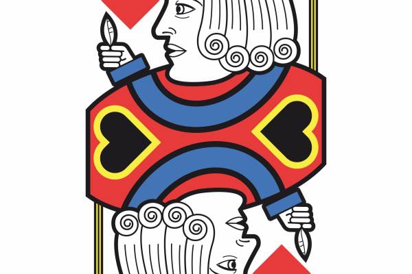 几何图案扑克印花服装裁片T恤卫衣烫图印花花型素材