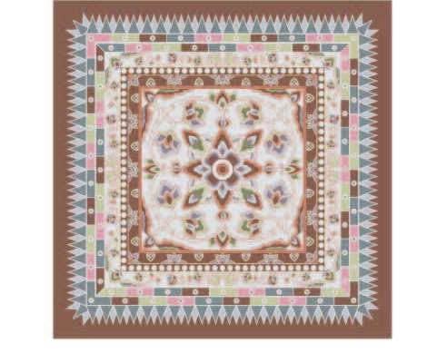 几何敦煌壁画图案围巾方巾地毯印花花型素材