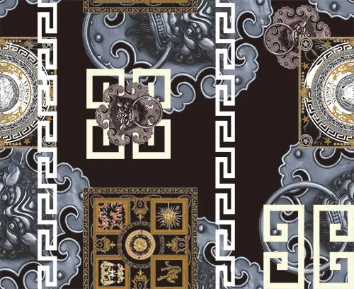 复古几何花纹印花图案服装纺织数码印花花型素材