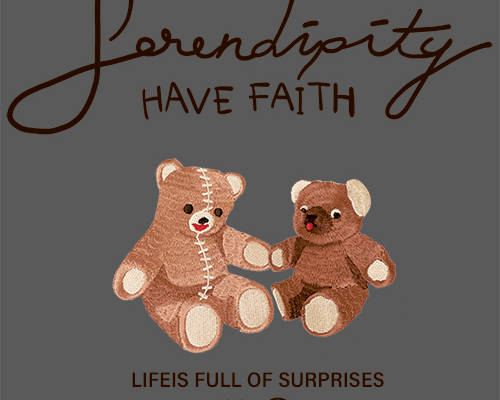 动物小熊字母印花图案服装裁片T恤印花花型素材