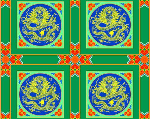 几何敦煌壁画图案围巾方巾地毯印花花型素材