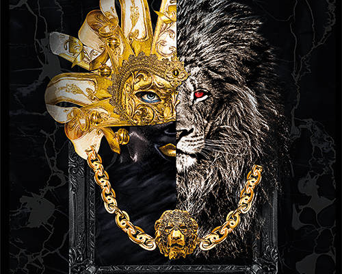 几何花纹狮子印花图案服装裁片T恤卫衣烫图印花花型素材