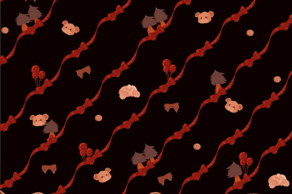 几何图案小熊巴士印花图案服装纺织数码印花花型素材