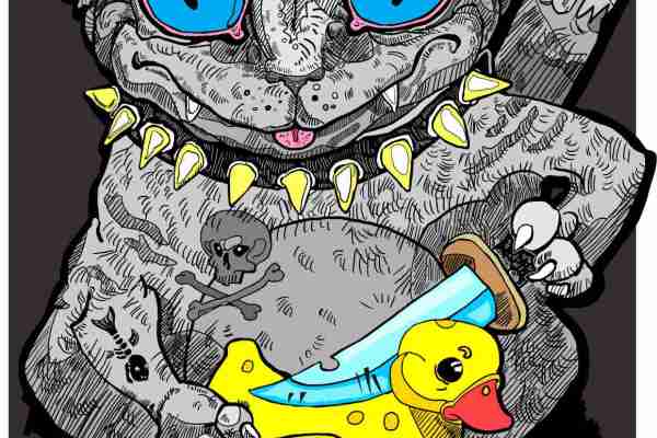 卡通动物小黄鸭印花图案服装裁片T恤卫衣烫图印花花型素材