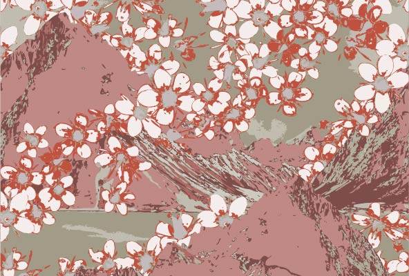 植物花朵山峰印花图案服装纺织数码印花花型素材