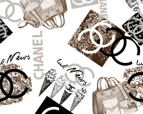 几何箱包字母双C潮牌印花图案服装纺织数码印花花型素材