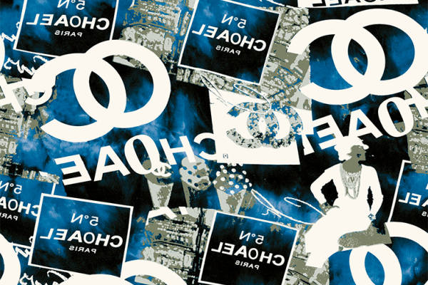 几何字母双C潮牌印花图案服装纺织数码印花花型素材