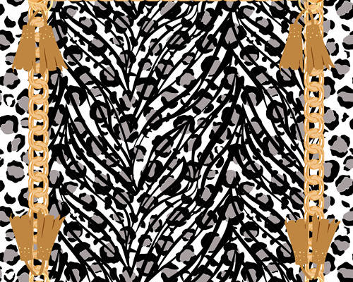 几何图案豹纹方巾印花围巾方巾地毯印花花型素材