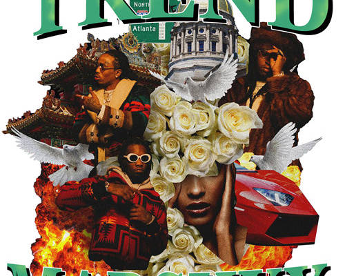 嘻哈风人物字母印花图案服装裁片T恤烫图印花花型素材