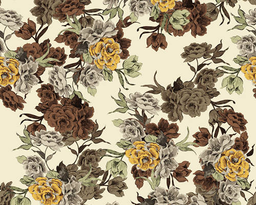 植物牡丹花拼接印花图案服装纺织数码印花花型素材