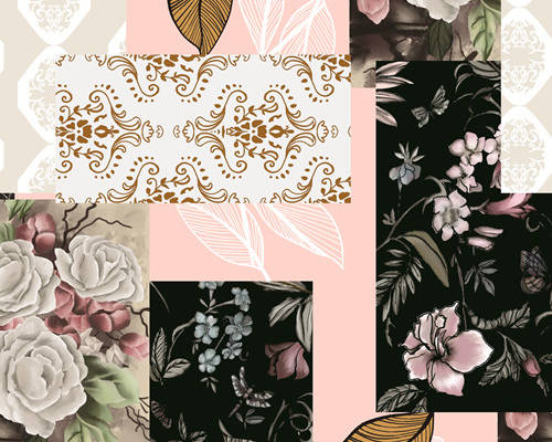 植物花纹叶子花朵印花图案服装纺织数码印花花型素材