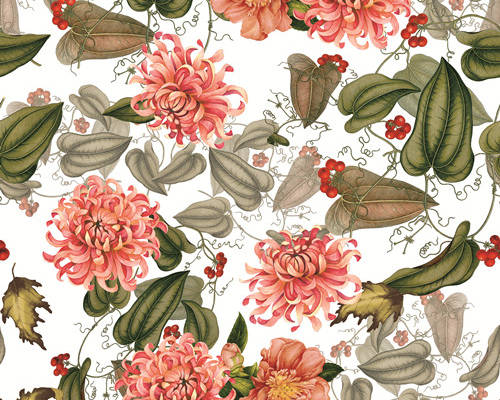 植物花纹叶子花朵印花图案服装纺织数码印花花型素材