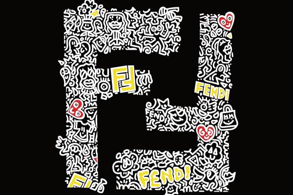 字母图案F拼接印花图案服装裁片T恤卫衣烫图印花花型素材