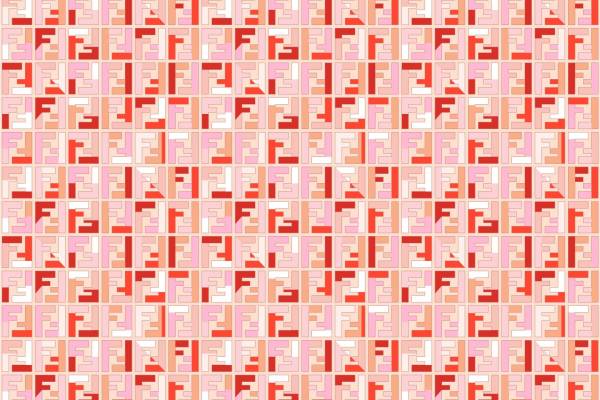 几何图案字母F拼接印花图案服装纺织数码印花花型素材