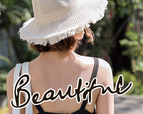 美女人物帽子字母印花图案服装裁片T恤卫衣烫图印花花型素材