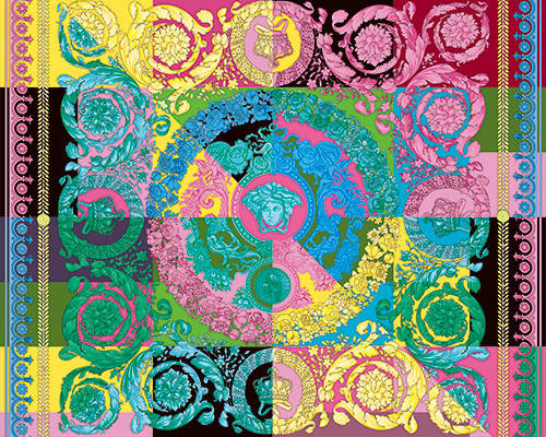 复古花纹大牌方巾印花花型素材