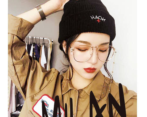 女孩人物帽子印花图案服装裁片T恤卫衣烫图印花花型素材