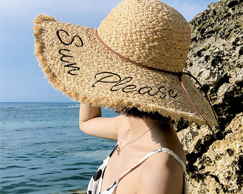 女孩人物帽子印花图案服装裁片T恤卫衣烫图印花花型素材