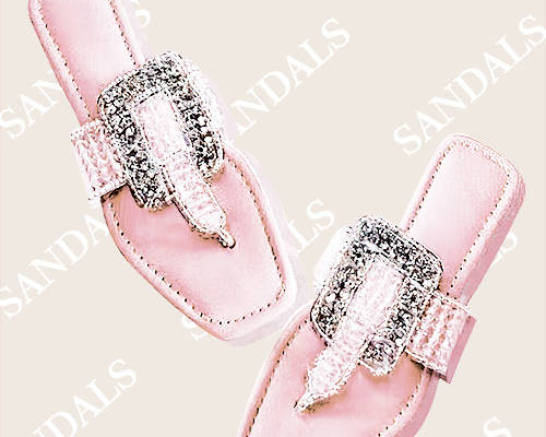 字母图案女士凉鞋印花服装裁片T恤卫衣烫图印花花型素材