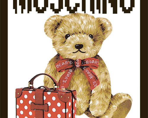 字母MOSCHINO图案潮牌熊印花服装裁片T恤卫衣烫图印花花型素材