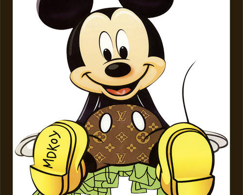 卡通动漫米奇米老鼠潮牌印花服装裁片T恤卫衣烫图印花花型素材