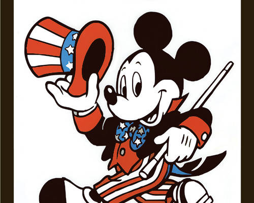 卡通动漫米奇米老鼠潮牌印花服装裁片T恤卫衣烫图印花花型素材