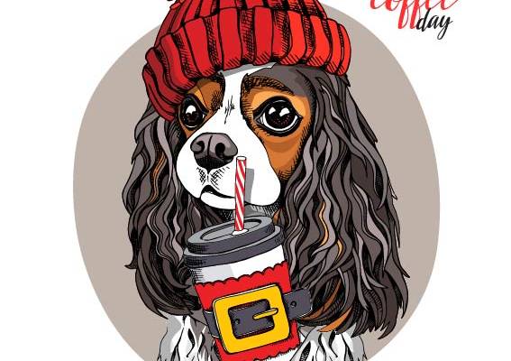 卡通字母动物小狗印花图案服装裁片T恤卫衣烫图印花花型素材