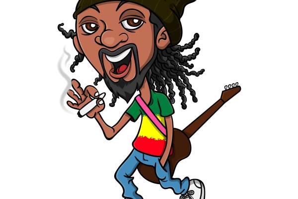 卡通嘻哈人物印花图案服装裁片T恤卫衣烫图印花花型素材