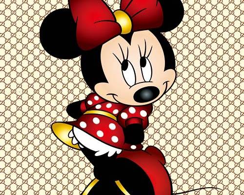 卡通迪士尼米妮印花图案服装裁片T恤卫衣烫图印花花型素材