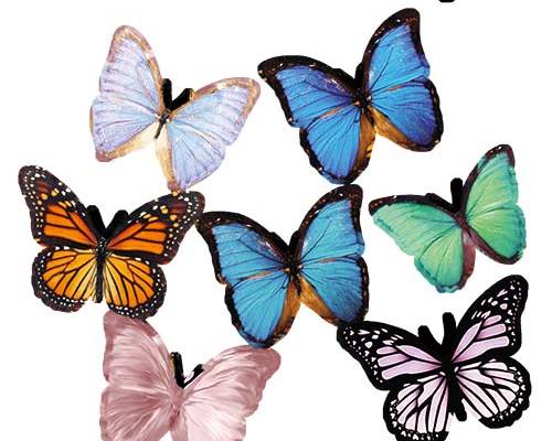 昆虫蝴蝶印花图案服装裁片T恤卫衣烫图印花花型素材