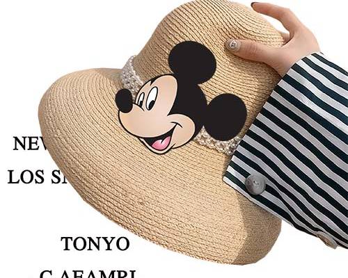 草帽动漫米老鼠字母印花图案服装裁片T恤卫衣烫图印花花型素材