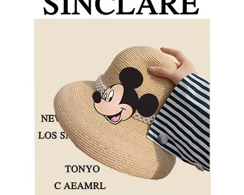 草帽动漫米老鼠字母印花图案服装裁片T恤卫衣烫图印花花型素材