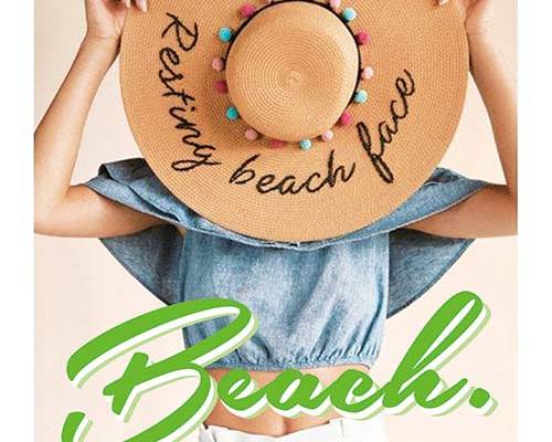 草帽美女字母印花图案服装裁片T恤卫衣烫图印花花型素材