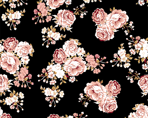 植物牡丹花朵印花图案服装纺织数码印花花型素材