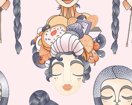 人物数码印花服装纺织印花花型素材