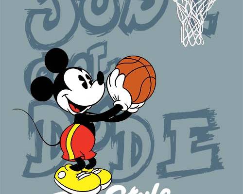 卡通米奇字母涂鸦印花服装裁片T恤卫衣烫图印花花型素材