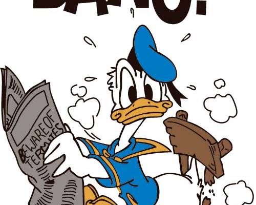 卡通唐老鸭字母印花服装裁片T恤卫衣烫图印花花型素材