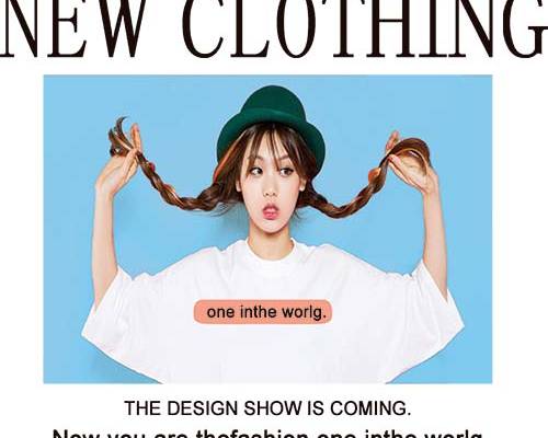 美女人物字母印花图案服装裁片T恤卫衣烫图印花花型素材