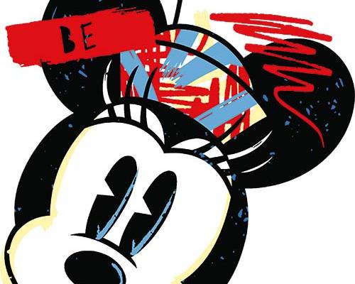 卡通动漫米奇印花图案服装裁片T恤卫衣烫图印花花型素材