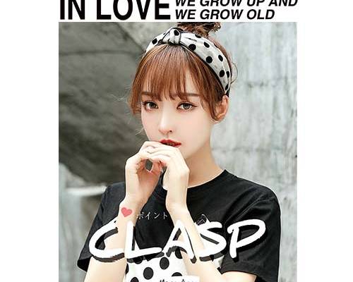 美女人物字母印花图案服装裁片T恤卫衣烫图印花花型素材