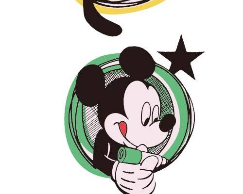 迪士尼米奇唐老鸭卡通动漫印花图案服装裁片T恤卫衣烫图印花花型素材