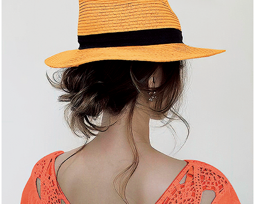 美女人物帽子字母印花服装裁片T恤卫衣烫图印花花型素材