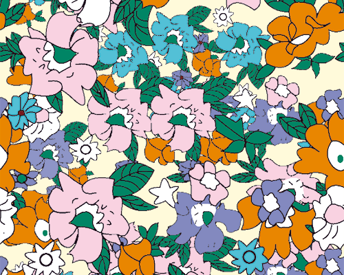 植物小碎花拼接印花图案服装纺织数码印花花型素材