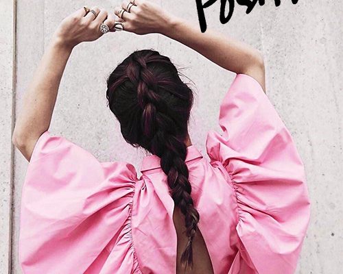 美女背影字母印花图案服装裁片T恤卫衣烫图印花花型素材